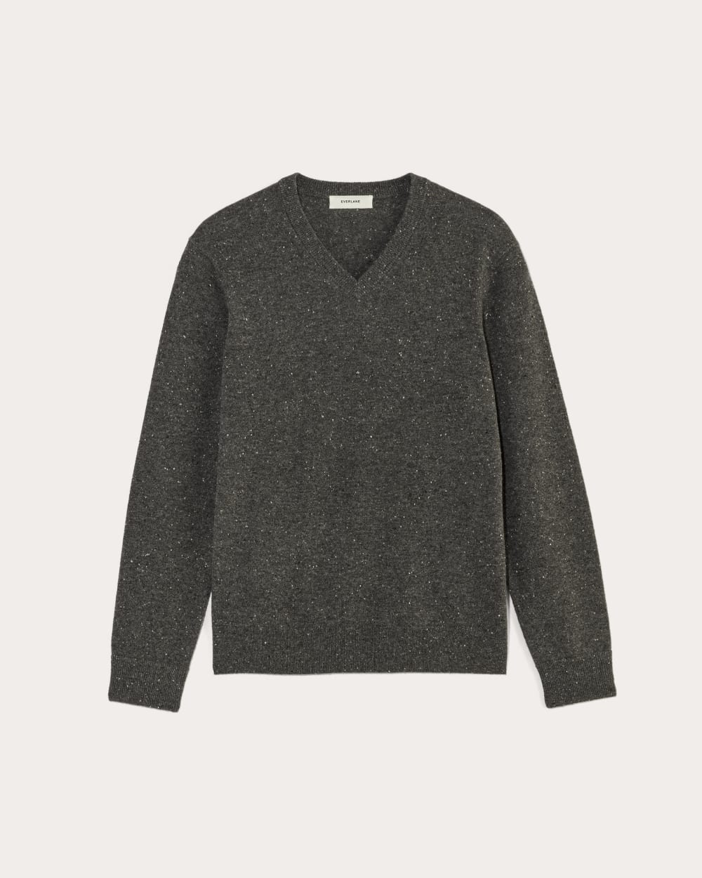 The Cashmere V-Neck Sweater | Grey Donegal - Image 2