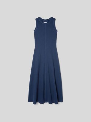 The  Organic Cotton Waffle Tank Dress | Navy