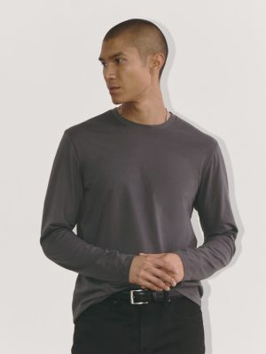 The Essential Organic Long-Sleeve Tee | Graphite