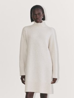 The Sweater Dress in Plush Cotton | Heathered Oat