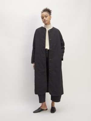 The ReNew Quilted Long Liner | Black