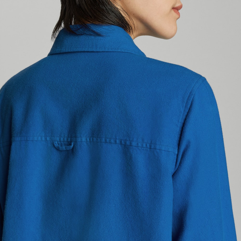 The Classic Cotton Flannel Shirt | Lapis Blue - Image 5