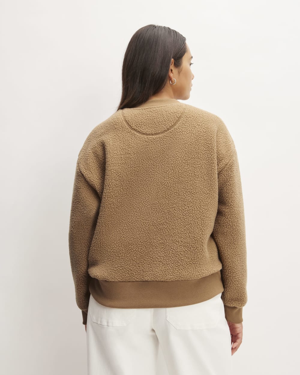 The ReNew Fleece Oversized Crew | Tiger's Eye - Image 6