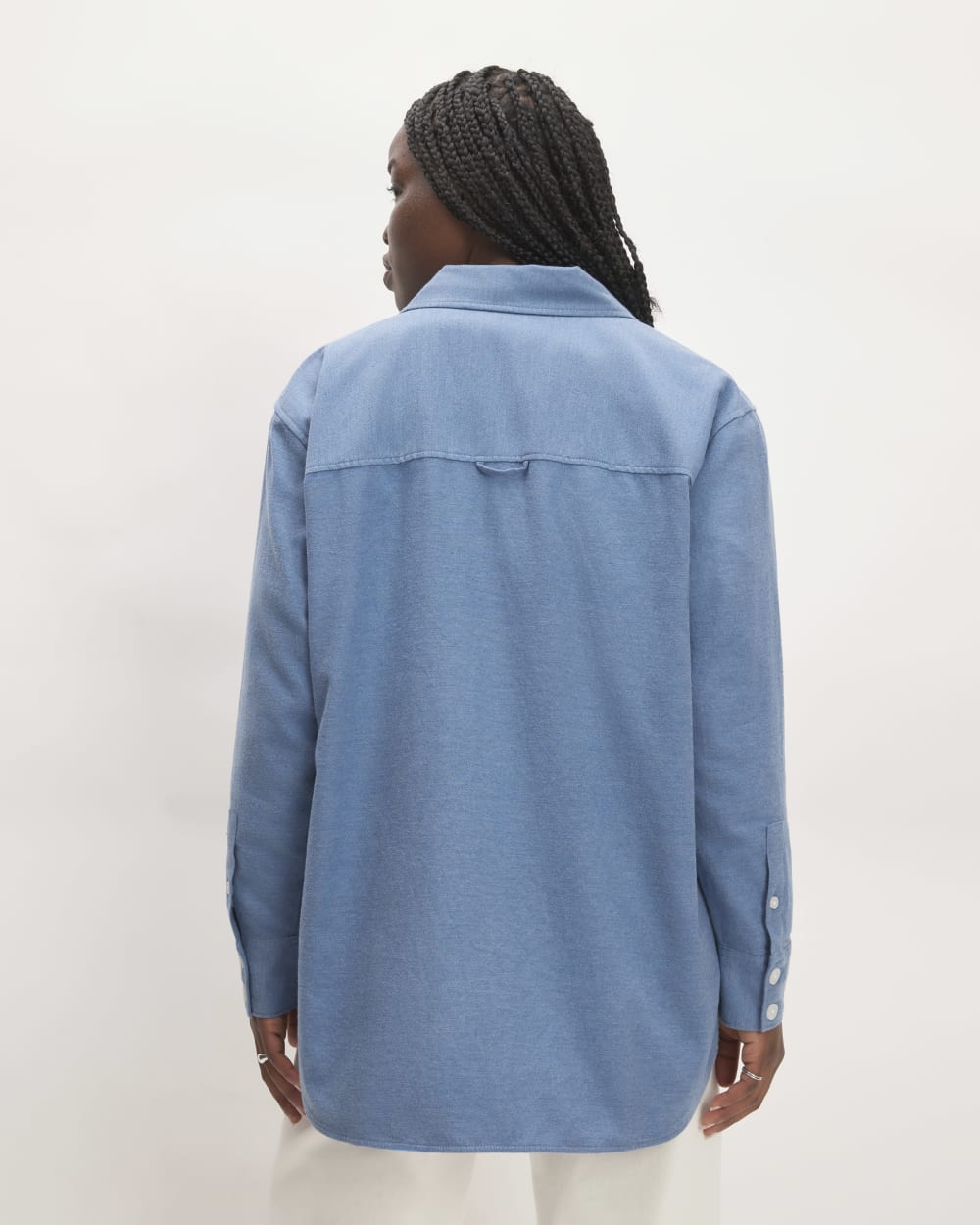 The Classic Cotton Flannel Shirt | Heathered Heritage Blue - Image 6