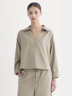 Overshirt in Tailor Twill | Light Taupe