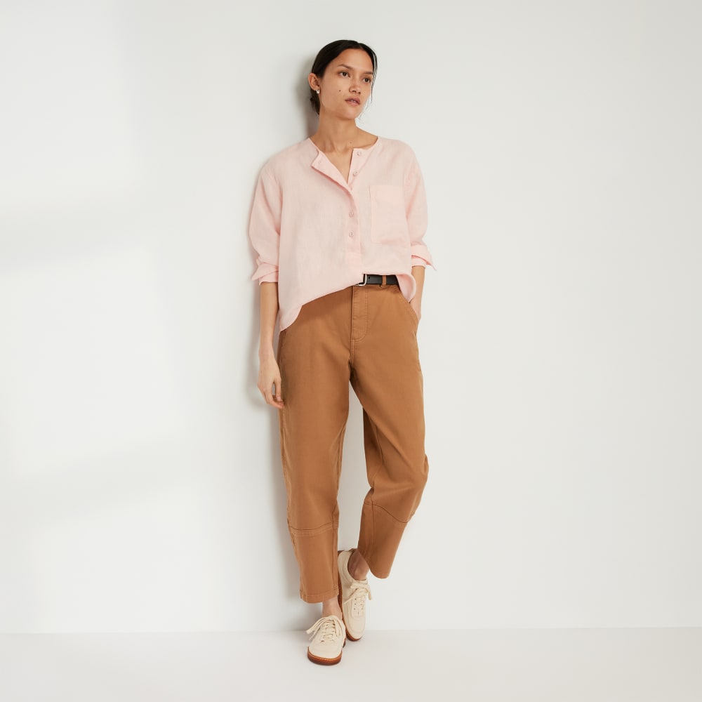 The Linen Popover Shirt | Petal Pink - Image 6