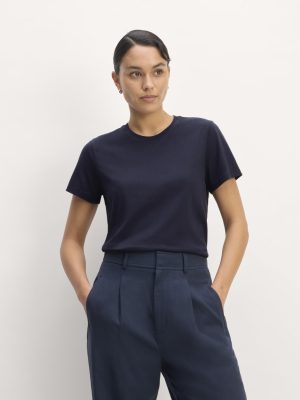 The Slim Crew in Essential Cotton | Navy