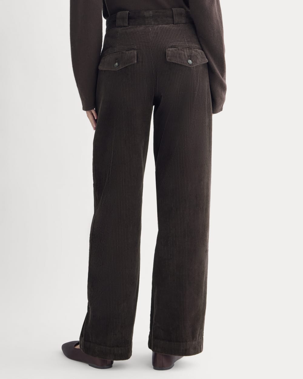 Corduroy Wide-Leg Trouser | Dark Chocolate - Image 5