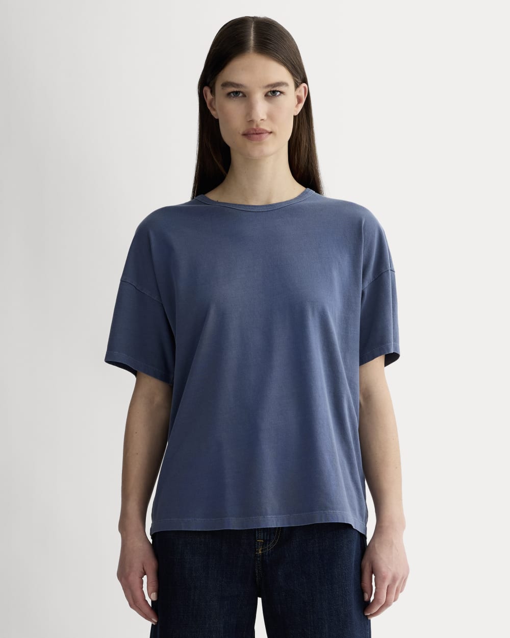 The Boyfriend Tee in Essential Cotton | Navy