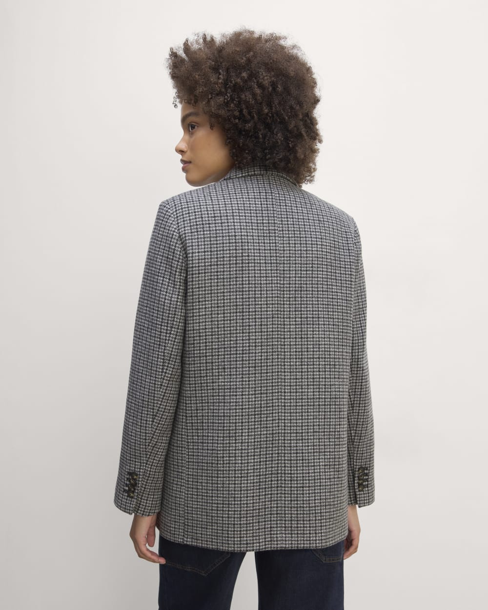 The Oversized Blazer in Wool | Gray Houndstooth - Image 6