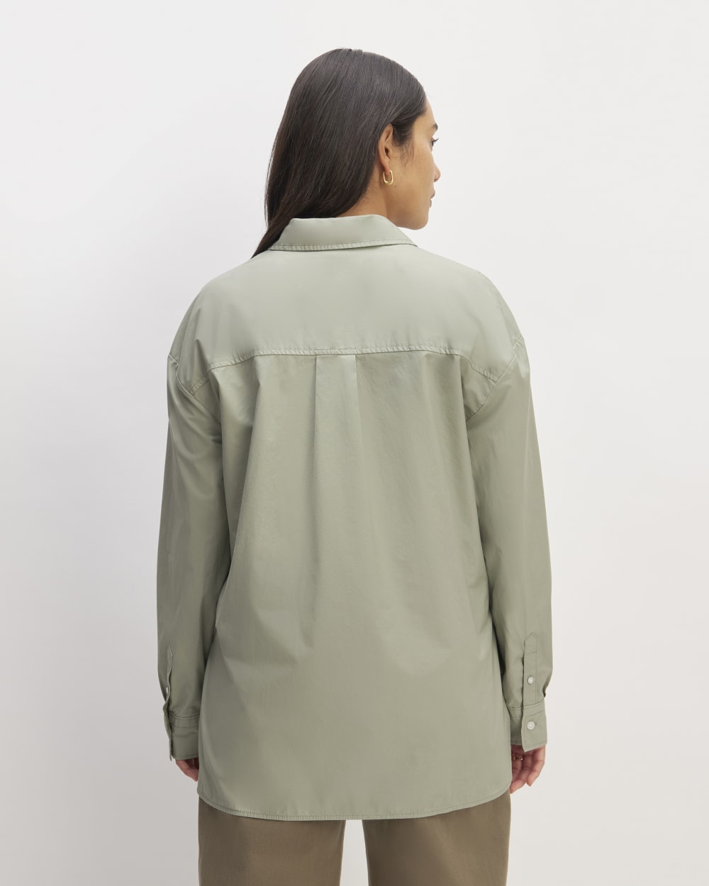 The Supima® Cotton Boyfriend Shirt | Sage Green - Image 6