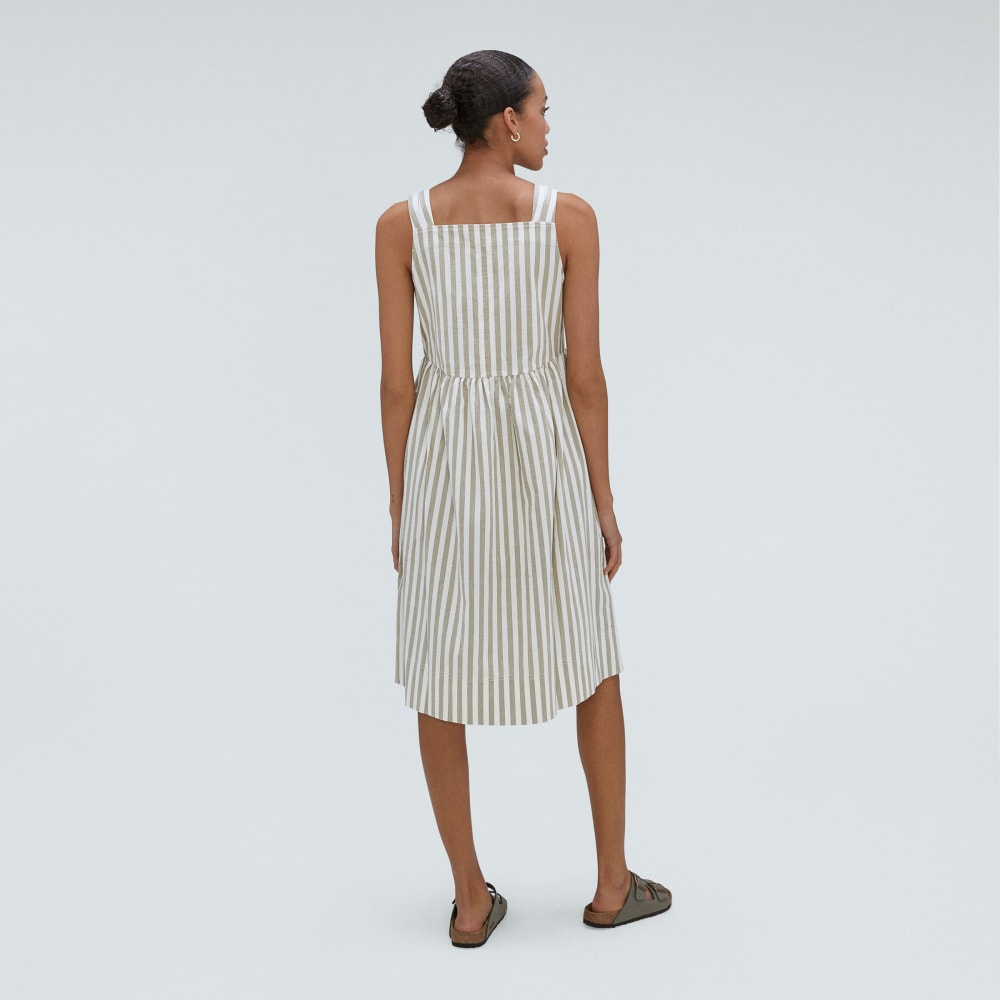The Seersucker Midi Dress | Nutria / Off-White - Image 3