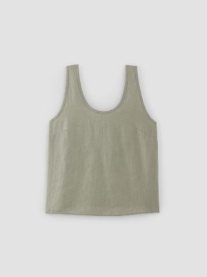 The Scoop Tank in Linen | Sage Green