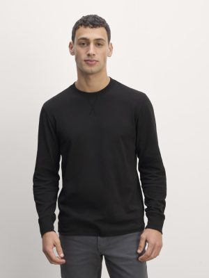 The Premium-Weight Relaxed Crew | Black