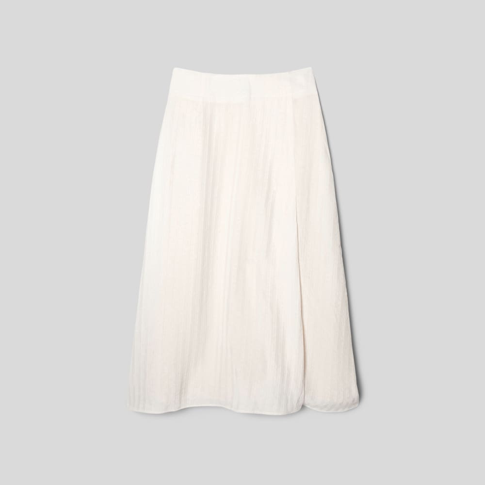 The City Stripe Midi Skirt | Bone - Image 2