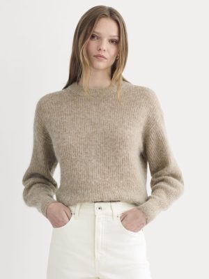 The Cocoon Crew in Alpaca | Dark Heathered Camel