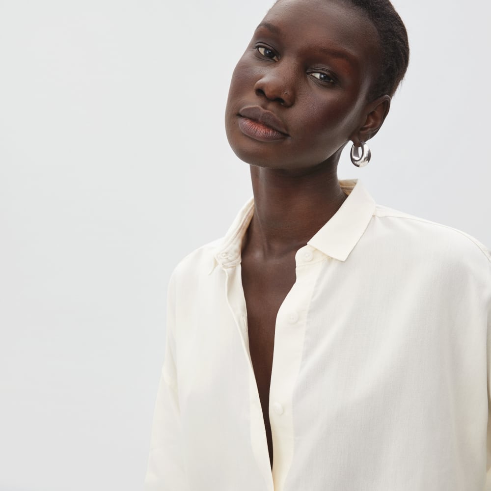 The Drapey Square Shirt | Bone - Image 5