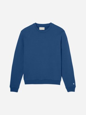 The Track Crewneck Sweatshirt | Deep Blue