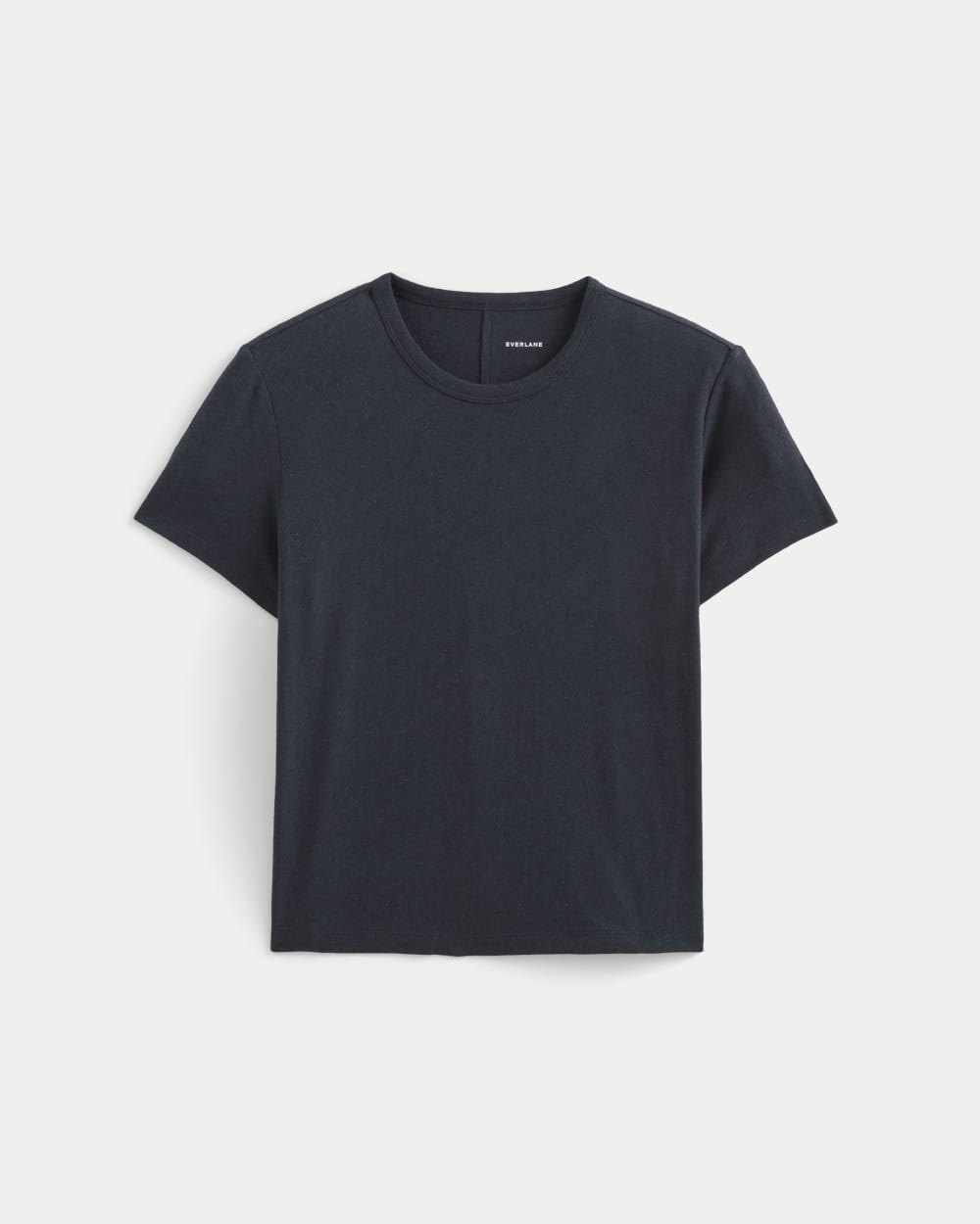 The Box-Cut Tee in Cotton Linen | Navy - Image 2