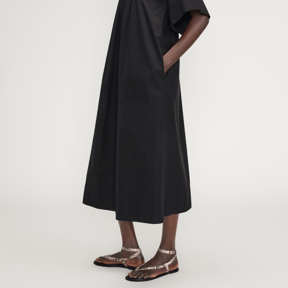 The Poplin Caftan Dress | Black - Image 5