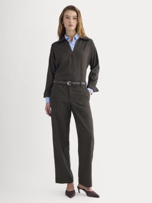 Straight-Leg Trouser in Tailor Twill | Heathered Fudge