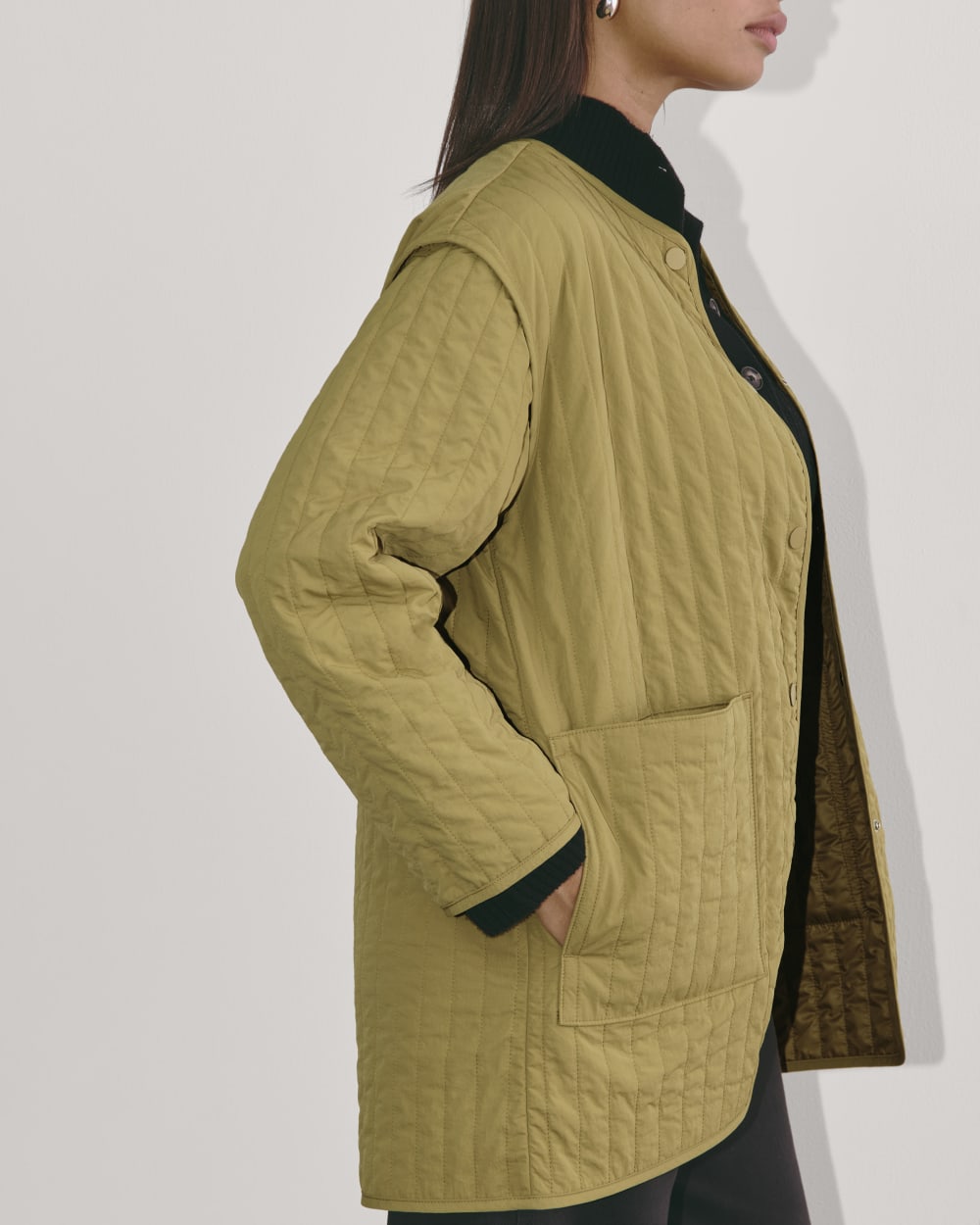 The Midi Quilted Liner | Fennel Seed - Image 4