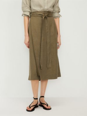 The Linen Wrap Skirt | Kalamata