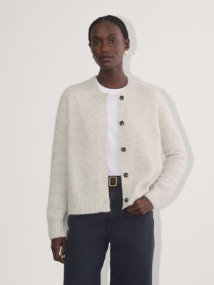 The Crew Cardigan in Alpaca | Almond