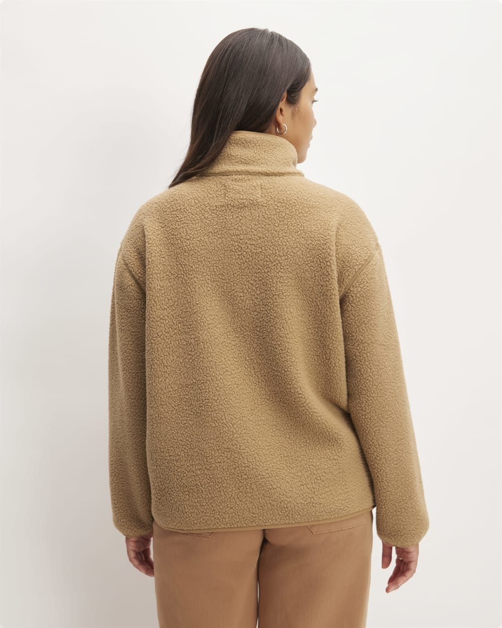 The ReNew Fleece Oversized Half-Zip | Tiger's Eye - Image 6