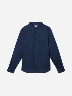 The Classic Shirt in Linen | Deep Navy