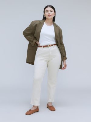 The Cheeky Hourglass Jean | Ecru | 26.5 Inseam