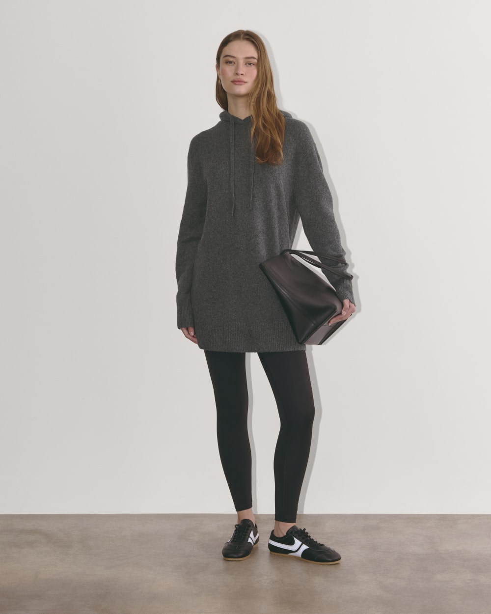 The Oversized Hoodie in Plush Cotton | Charcoal - Image 3
