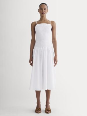 The Gauze Open-Back Dress | White