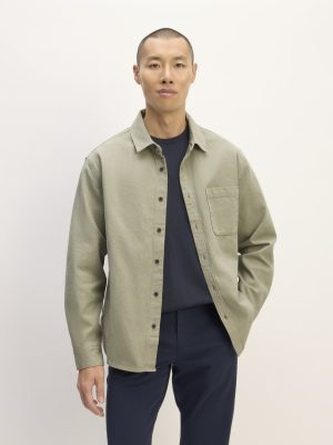 The Canvas Organic Cotton Overshirt | Sage Green