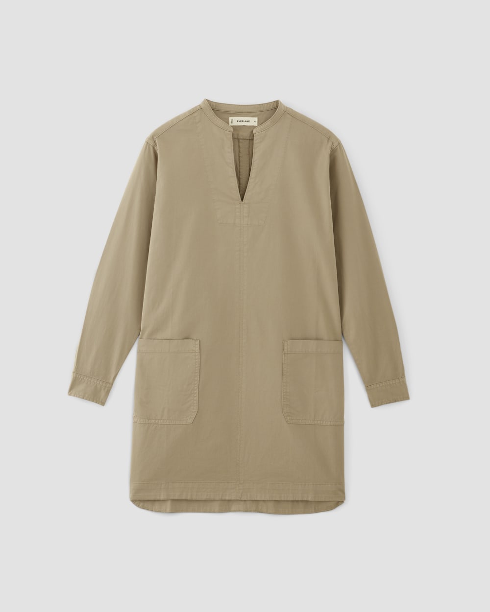 The Long-Sleeve Utility Mini Dress | Trench Coat Khaki - Image 2