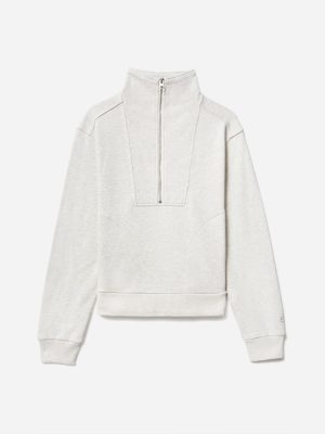 The Track Half-Zip | Light Heather Grey