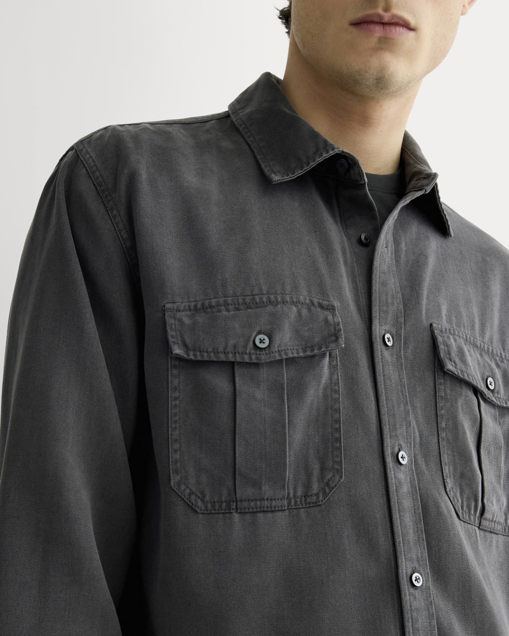 The Utility Shirt Jacket in Buttersoft | Graphite - Image 4