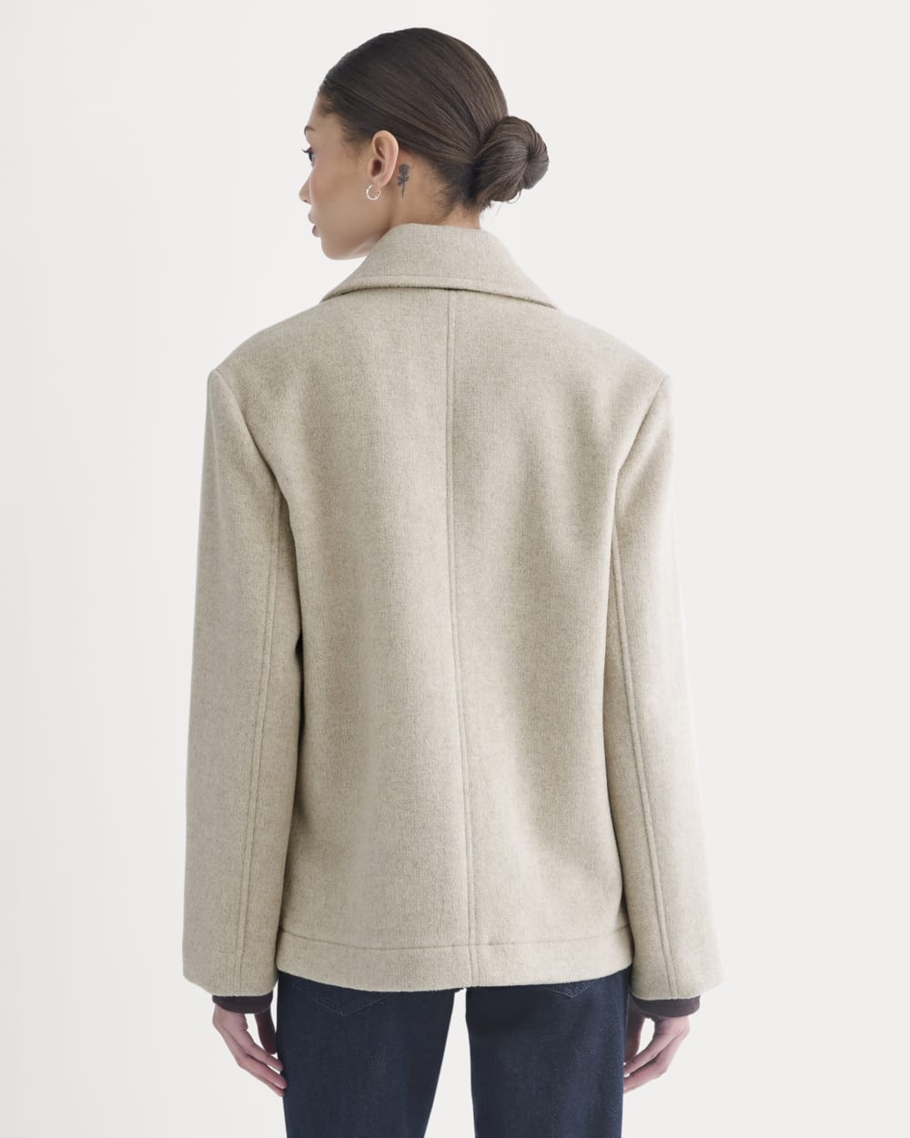 ReWool Short Peacoat | Heather Wheat - Image 5