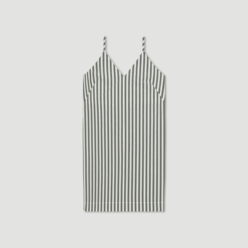 The Poplin Slip Dress | Bone / Black - Image 2