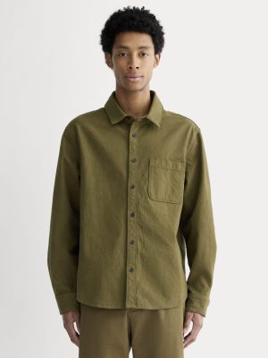 The Canvas Organic Cotton Overshirt | Olive