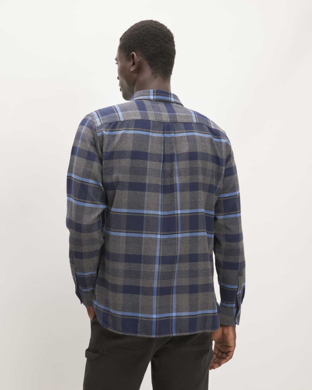 The Brushed Flannel Shirt | Heritage Blue / Black / Navy / Heather Charcoal - Image 6