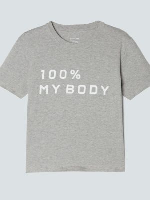 The 100% My Body Box-Cut Tee | Heathered Grey