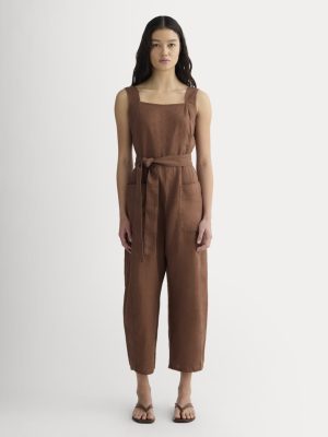The Utility Coverall in Linen | Cedarwood