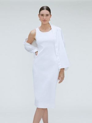 The '90s Rib Dress | White