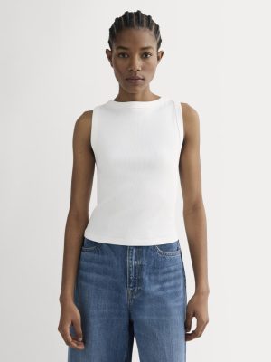 The Selfie Boatneck Tank | White