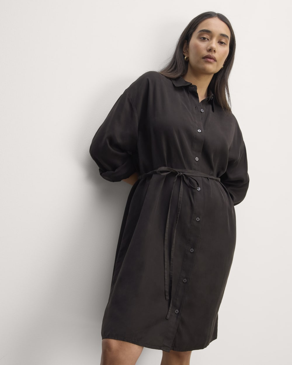 The Must-Have Shirtdress in Butterlite | Black - Image 6