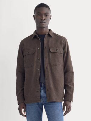 The Heavyweight Overshirt | Uniform | Heather Earth Brown