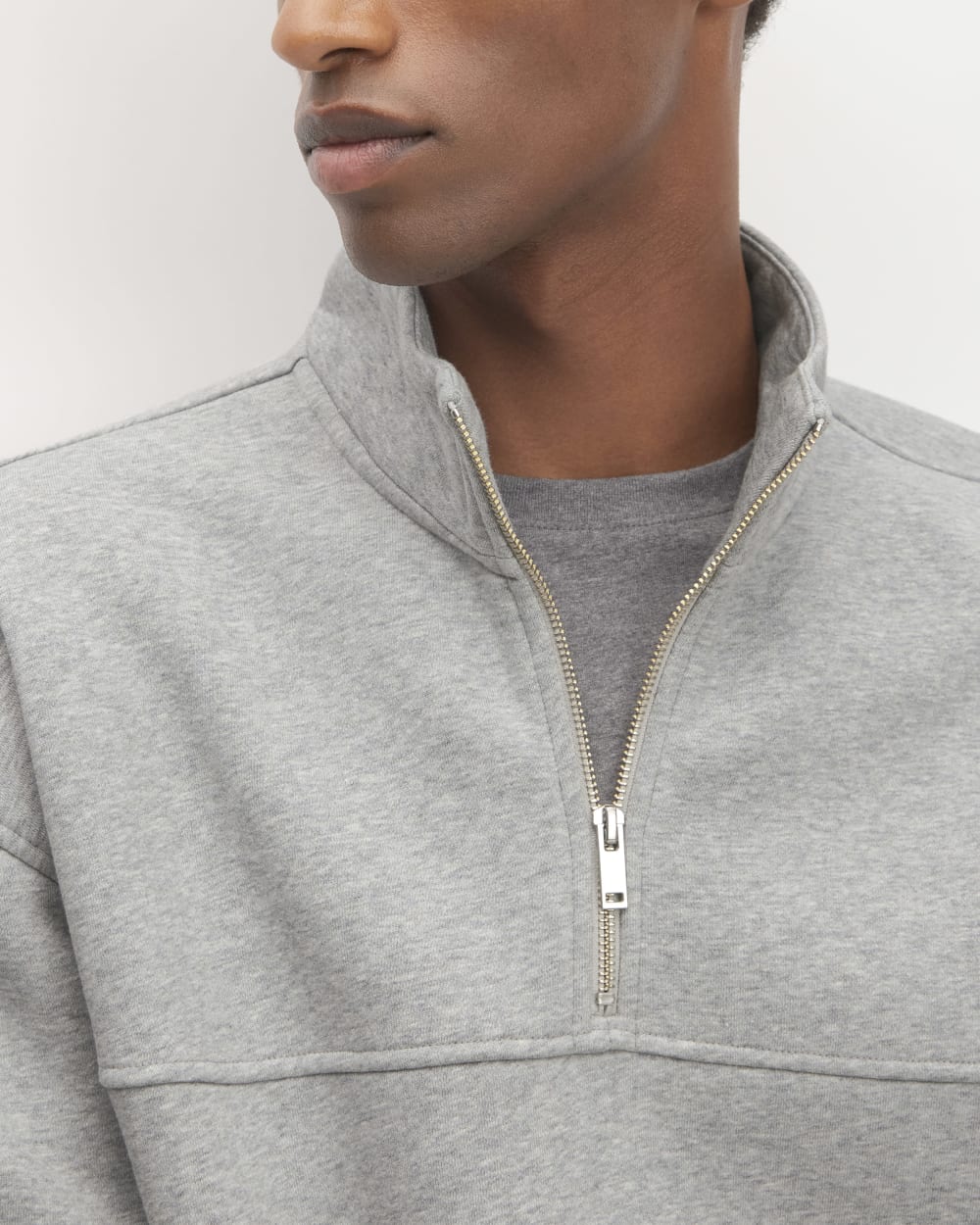 The ReTrack Fleece Half-Zip | Heathered Grey - Image 4