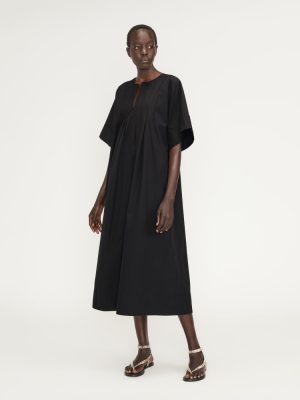 The Poplin Caftan Dress | Black