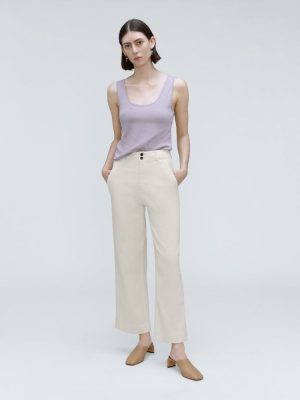 The Organic Wide-Leg Pant | Bone